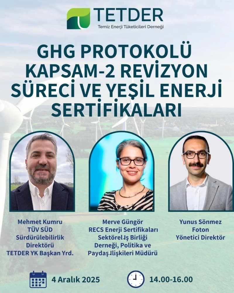 GHG PROTOKOLÜ KAPSAM-2 REVİZYON SÜRECİ VE YEŞİL ENERJİ SERTİFİKALARI